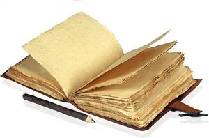 Cuaderno de Cuero Marrón Vintage de Primera Calidad con Páginas Hechas a Mano con Borde Rústico, Diario de Cuero Rústico para Artistas y Escritores - Product Image 4