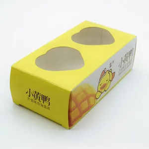 New Design Wholesale Customized Food Grade Paper Box Cake And Egg Tart Pie Cookie Snack Packaging Box