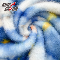 Ventes directes d'usine Kingcason, tissu en fausse fourrure de lapin imprimé de dessins animés, 100% polyester, luxueux et moelleux, pour les marchés colombiens
