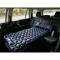 Matelas de camping gonflable portable avec oreiller, gonflage rapide par pédale, tissu TPU épaissi résistant à l'usure
