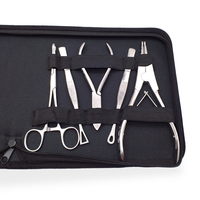 Kit d'outils de piercing en acier inoxydable, pinces stériles, aiguilles de piercing, boules pour salons de tatouage