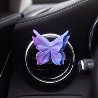 Diffuseur de parfum solaire en plastique en forme de papillon pour voiture, style avion, pierres aromatiques longue durée pour grille d'aération - Vente en gros