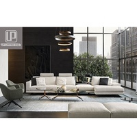 Canapé en tissu modulaire au design moderne italien, ensemble de sofa en tissu, de salon, style minimaliste, haut de gamme