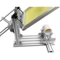 Machine d'impression sérigraphique manuelle pour bouteilles rondes cylindriques courbées, gobelets, tasses, bracelets
