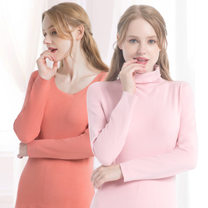 Nouvel <span class=keywords><strong>ensemble</strong></span> de <span class=keywords><strong>sous</strong></span>-vêtements thermiques respirants et écologiques pour femmes, col rond, bas longs doux, 30*21*3cm - Product Image 5