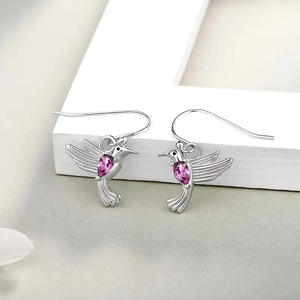 Boucles d'oreilles pendantes en argent tibétain avec pierre d'émeraude sertie pour femme, cadeau romantique, bijoux - Product Image 4