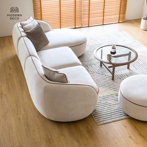 Nouvelle conception de canapé modulaire beige moderne sur mesure pour salon, ensemble de meubles, canapé en tissu sectionnel - Product Image 6