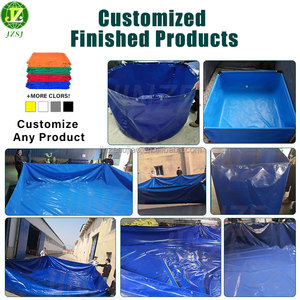 Bâche en tissu PVC semi-enduit écologique, résistante et à haute résistance à la traction, pour grand bassin à poissons rond portable - Product Image 2