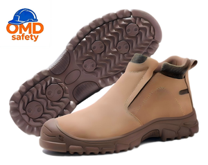 <span class=keywords><strong>Botas</strong></span> <span class=keywords><strong>de</strong></span> Seguridad para Hombre, Antideslizantes, Antiestáticas, Anti-Impacto, con Punta <span class=keywords><strong>de</strong></span> Acero, Parte Superior <span class=keywords><strong>de</strong></span> Gamuza, para Senderismo, Color Marrón Oscuro, Lavables, Precio Económico - Product Image 6