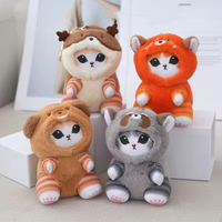 Porte-clés pendentif en peluche chat Mofusand mignon de dessin animé avec longue queue, vente en gros