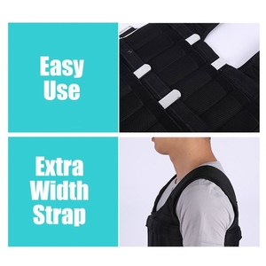 Gilet lesté vide de 35 kg <span class=keywords><strong>pour</strong></span> l'entraînement de boxe, la musculation, le fitness et l'équipement de gym – <span class=keywords><strong>Veste</strong></span> ajustable - Product Image 6