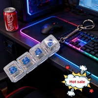 Testeur de commutateurs de clavier anti-stress créatif avec effets lumineux RGB en plastique à fort rebond, gadget de décompression Zhejiang