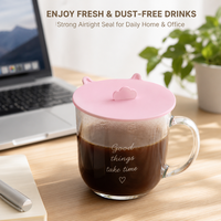 Capuchon de tasse universel en silicone de qualité alimentaire, étanche, réutilisable et lavable, pour vente en gros