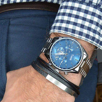 Turck Jam Tangan Pria Sport Bisnis Mewah Kuarsa Asli Kualitas Tinggi Baru Jam Tangan Chronograph Modis Baja Tahan Karat 22Mm 100M
