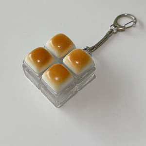 可爱焦糖面包定制设计键帽减压指尖陀螺发光键盘钥匙扣 - Product Image 1