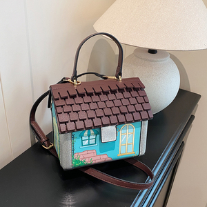 New Custom Creative House Shape Shoulder <strong>Bag</strong> Personality Diagonal Handbag Christmas Designer <strong>Bag</strong> Fashion Cartoon <strong>Fun</strong> Woman <strong>Bag</strong> - Product Image 3