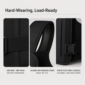 Gilet Zavorrato Personalizzato con Caricamento Frontale per Uomo 20-30LB, Tasca Porta Piastre con Caricamento dall'Alto, Sgancio Rapido, Gilet da Allenamento con Pesi Regolabile - Product Image 4