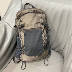 Outdoor Fashion Lightweight Foldable Waterproof Geometric Nylon Hiking <b>Backpack</b> Zipper Closure Arcuate Shoulder Strap Polyester - Product Image 1