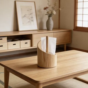 Wooden <b>Kitchen</b> <b>Paper</b> Towel Holder Round Desktop Storage Rack Natural Wood Color Eco Friendly <b>Kitchen</b> Organizers - Product Image 1