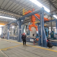 Robot Gantry dengan Komponen PLC & Gear, Motor Stroke 30m, Bantalan, Roda Kereta 1 Ton, Hub Roda, Pemuatan/Pembongkaran Otomatis untuk Transit Rel