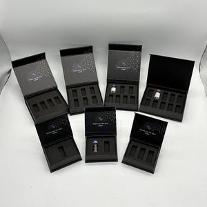 Recyclable Black <b>Magnetic</b> Paper <b>Box</b> For 2ml3ml Single Peptide Vials Custom Insert Cardboard Packaging <b>Box</b> For Multiple Small <b>Box</b> - Product Image 1