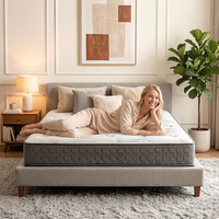 Moderne Federkernmatratze King Size Gel-Memory-Foam-Matratze Mittelfest Atmungsaktiver Stoffbezug Queen Size Schlafzimmermöbel