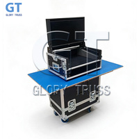 Station de travail à double écran tactile personnalisée, avec flight case pour moniteurs 24 pouces DELL P2424HT