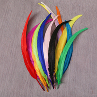 Plumes de coq teintées naturelles pour cocktails, 35-40 cm, pour la danse, les mariages, les fêtes, accessoires de décoration vestimentaire