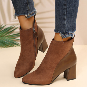 Neue Damenstiefel-Kollektion 2023 Hochwertige Chuck-Stiefel mit 6,5 cm Absatz für Übergrößen - Product Image 5
