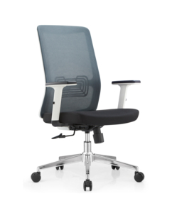 Silla de Oficina Ergonómica con Soporte Lumbar, Respaldo de Malla de Alta Elasticidad, Diseño Moderno, Base de Metal Cromado, Altura Ajustable, Giratoria - Product Image 2