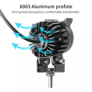 Harley-foco LED de alto brillo para motocicleta, luz de trabajo externa integrada, modificada, 3000k, 6000k - Product Image 3