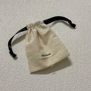Cheap Low Moq <b>Small</b> Cotton Muslin Drawstring <b>Bag</b> 100% Organic Cotton Dust Pouch with <b>Black</b> Ribbon - Product Image 5
