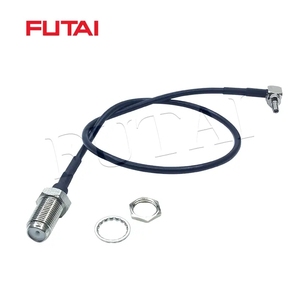 Connecteur RF CRC9 mâle à angle droit vers <span class=keywords><strong>prise</strong></span> femelle F, transition coaxiale universelle pour extension de signal d'<span class=keywords><strong>antenne</strong></span> de télévision - Product Image 2