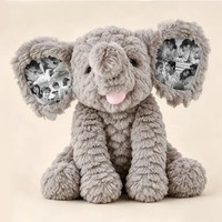 Peluche Éléphant Mignon Direct Usine, Rembourrée Coton PP avec Pull Tricoté, 23cm 30cm, Broderie Logo Personnalisé, Vente en Gros