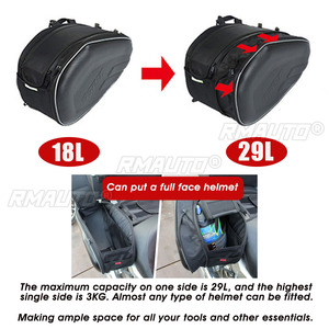 Sacs de moto étanches 58L (lot de 2) – Sacs intérieurs, sacoches de selle, bagages, boîte de rangement pour siège arrière de moto - Product Image 4