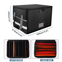 Caja de Almacenamiento de Documentos a Prueba de Polvo, Fuego e Impermeable con Cremallera, Organizador Seguro para Archivos Importantes, Bolsa para Documentos