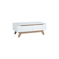 Table basse rectangulaire moderne et classique en panneau stratifié durable, style Mid-Century, garantie 1 an, pour salon