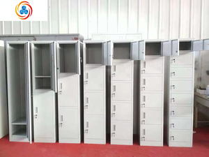 Armoire de rangement en acier à 6 portes / Casier métallique à 6 niveaux / Armoire à 6 compartiments - Product Image 5