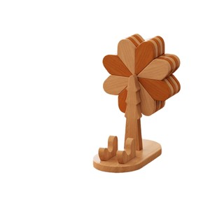 Wooden Flower Shape Coaster Set Heat Insulation Mat For Table Decor Home Use - Product Image 1