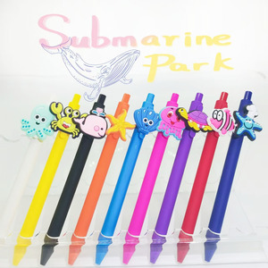 Creative Underwater World Series penna in PVC morbido adesivo Patch Pen studente personalizzato cancelleria regalo palla - Product Image 3