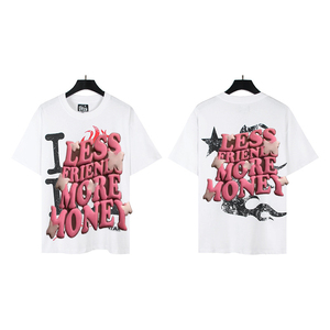Camiseta Holgada de Manga Corta de Algodón Puro de Alta Calidad con Estampado Hip-Hop de la Marca Hellsta, Estilo Europeo Americano de Moda - Product Image 2