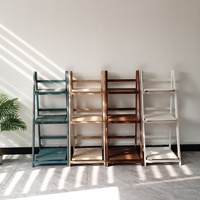 Jardinière en bois écologique classique à 4 niveaux pour l'intérieur et l'extérieur avec étagère pour pot de fleurs, support pour plantes pour la maison et le jardin