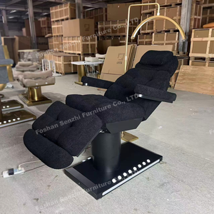 Современная черная фланелевая кровать для ресниц электрическая Косметическая кровать с 3/4 Мотором для лица и массажной кровати - Product Image 3