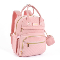 Sac à dos de voyage multifonctionnel grande capacité pour maman avec sac à couches et étui à sucettes, sac portable à suspendre à la poussette