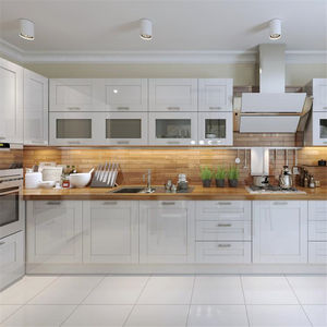 Cbmमार्ट हॉट सेलिंग सफेद शेकर कस्टम दीवार फांसी कैबिनेट कोठरी किनारे आवासीय विला रसोई अलमारियाँ - Product Image 3