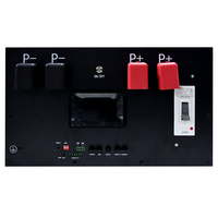 Smart BMS LCD 48V 51.2V 50AH 100AH 200ah 300AH penyimpanan tenaga surya rumah Lithium Lifepo4 rak Server baterai terpasang