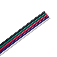 Conductor de cobre con aislamiento FRPE UL21311 2 3 4 5 6 7 8 Core 12 AWG Cable de altavoz de cinta plana de color arcoíris