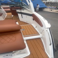 Tapis de pont en mousse EVA imitation teck pour plateforme de bain et cockpit de bateau Cobalt 26 2012, style SeaDek MarineMat Gatorstep, auto-adhésif