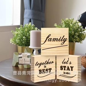 <b>Wooden</b> Square <b>Blocks</b> Pine Paulownia Natural Color Art Display Handicraft DIY Materials Bulk Pack - Product Image 3