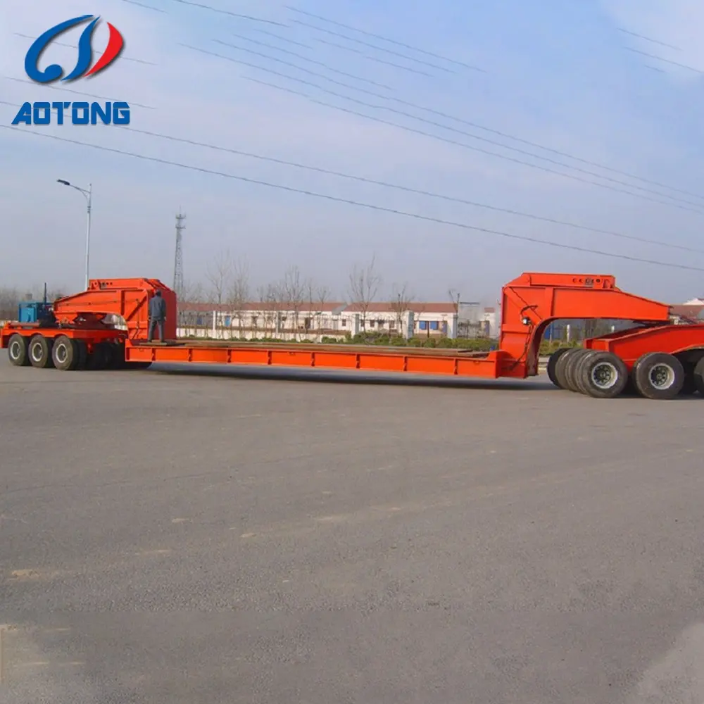 ดอลลี่สำหรับรถบรรทุก Lowboy กึ่งรถพ่วงพร้อมตุ๊กตาขาย,สะพานขนส่งแบบมืออาชีพเตียงนอนต่ำ